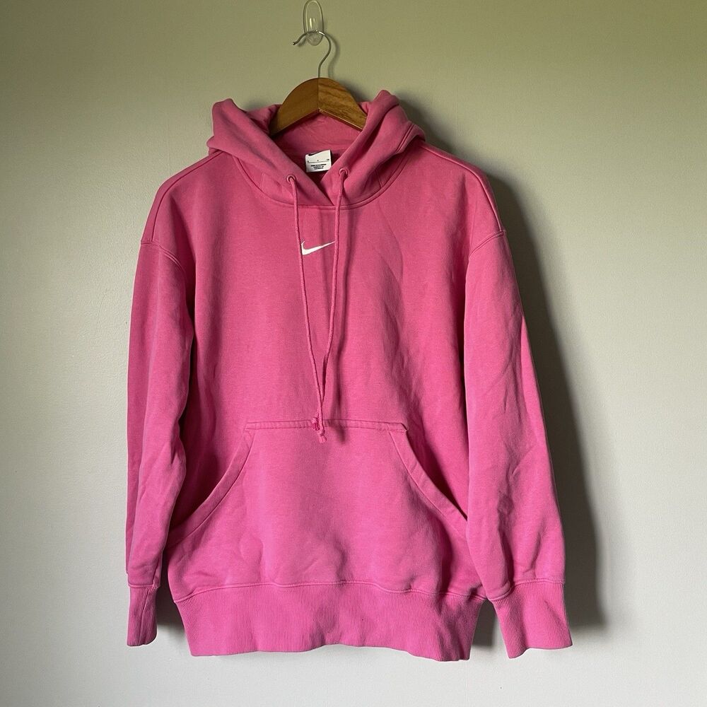 Nike Sportswear Phoenix Fleece Pullover Hoodie Sweatshirt Pink Women's Small